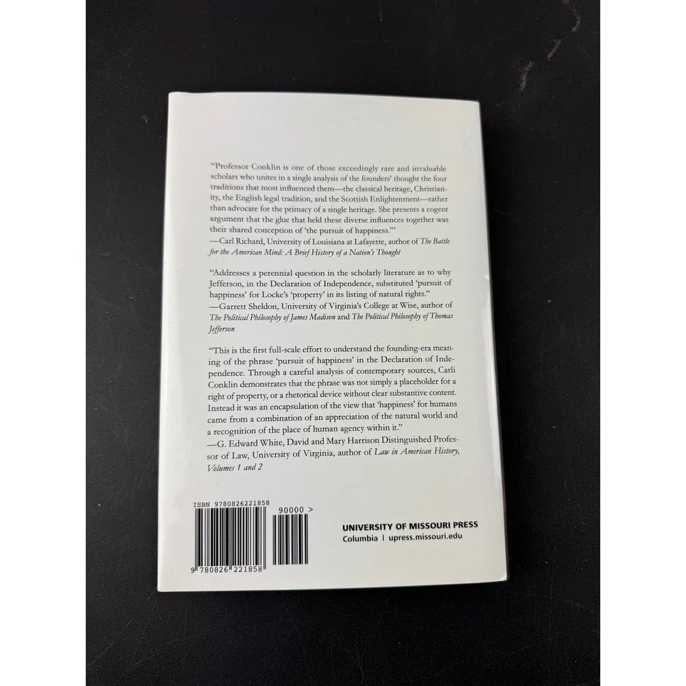 The Pursuit of Happiness in the Founding Era Carli N Conklin Hardcover 2019‎